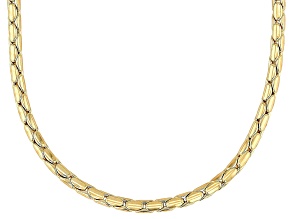 18k Yellow Gold Over Bronze 3mm Cardano 18 Inch Chain
