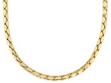 18k Yellow Gold Over Bronze 3mm Cardano 18 Inch Chain