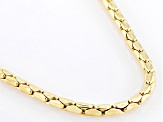 18k Yellow Gold Over Bronze 3mm Cardano 18 Inch Chain