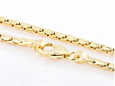 18k Yellow Gold Over Bronze 3mm Cardano 18 Inch Chain