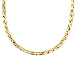 18k Yellow Gold Over Bronze 3mm Cardano 24 Inch Chain