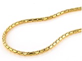 18k Yellow Gold Over Bronze 5.5mm Cardano 20 Inch Chain