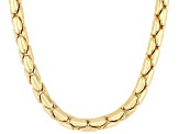 18k Yellow Gold Over Bronze 5.5mm Cardano 18 Inch Chain