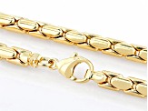 18k Yellow Gold Over Bronze 5.5mm Cardano 18 Inch Chain