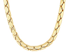 18k Yellow Gold Over Bronze 5.5mm Cardano 24 Inch Chain