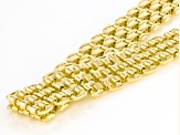 18k Yellow Gold Over Bronze 13mm Panther Link Bracelet
