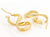 18k Yellow Gold Over Bronze Infinity Earrings