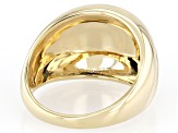 18k Yellow Gold Over Bronze Graduated Textured Dome Ring