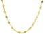 18k Yellow Gold Over Bronze 3.5mm Sunburst Mirror Link 16 Inch Chain