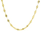 18k Yellow Gold Over Bronze 3.5mm Sunburst Mirror Link 18 Inch Chain