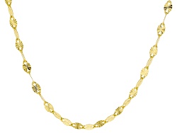 18k Yellow Gold Plated Sterling Silver 3mm Herringbone Chain Necklace - 20"