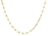 18k Yellow Gold Over Bronze 3.5mm Sunburst Mirror Link 22 Inch Chain