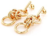 18k Yellow Gold Over Bronze Byzantine Dangle Earrings