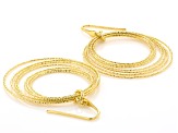 18k Yellow Gold Over Bronze Multi-Circle Dangle Earrings