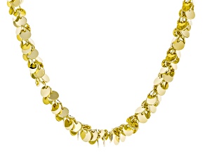 18k Yellow Gold Over Bronze 6mm Multi-Disc 38 Inch Necklace
