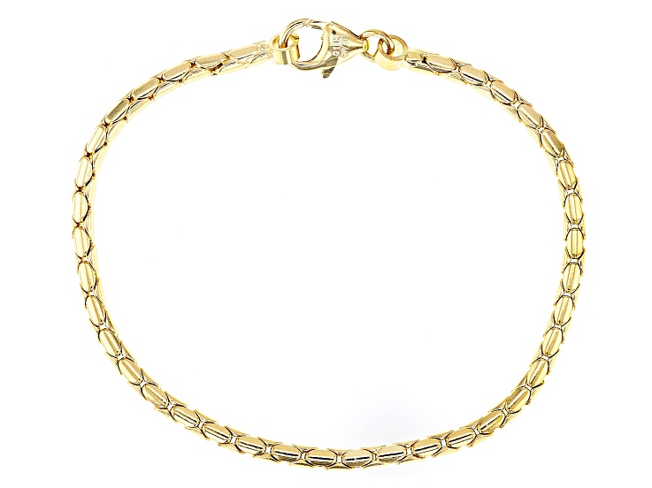 18k Yellow Gold Over Bronze Cardano Link Bracelet