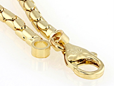18k Yellow Gold Over Bronze Cardano Link Bracelet