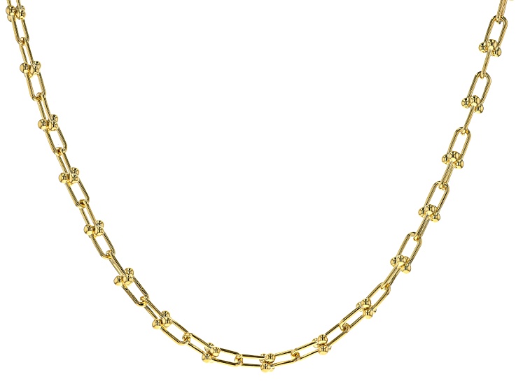 18k Yellow Gold Over Bronze Stirrup Briglia 20