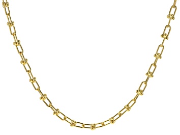 18k Yellow Gold Over Bronze 3mm Cardano 24 Inch Chain - MA609B | JTV