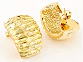 18k Yellow Gold Over Bronze Graduated Earring