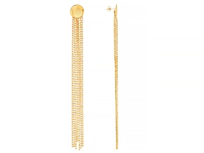 18k Yellow Gold Over Bronze Drape Earrings