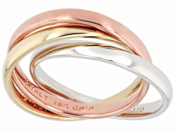 Picture of 18k Tri-Color Over Bronze Trinity Ring