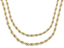 18K Yellow Gold Over Sterling Silver Adjustable Diamond-Cut 1.4MM Twisted Criss-Cross Chain
