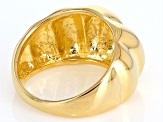 18k Yellow Gold Graduated Scalloped Ring