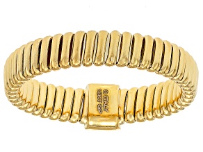 18k Yellow Gold Over Bronze Tubogas Ring