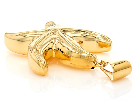 18k Yellow Gold Over Bronze Starfish Pendant