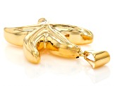 18k Yellow Gold Over Bronze Starfish Pendant