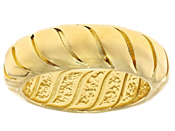 Picture of 18k Yellow Gold Over Bronze Scalloped Ring