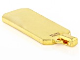 18k Yellow Gold Over Bronze Spiga Tag Pendant.