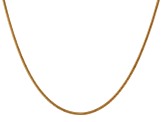 18k Yellow Gold Over Bronze 2mm Snake Link Necklace