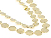 18k Yellow Gold Over Bronze High Polish Disc Necklace