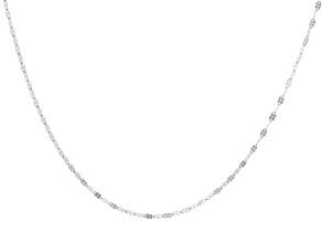 Platinum 1.5mm Clover 20" Necklace