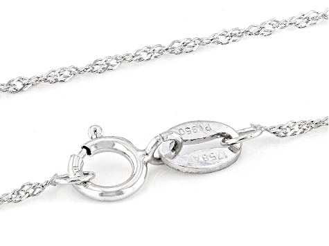 Platinum 1mm Singapore 24" Chain