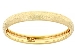 14k Yellow Gold Satin Finish Stackable Ring