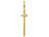 14k Yellow Gold Fiori Ricami Cross Pendant