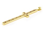 14k Yellow Gold Fiori Ricami Cross Pendant