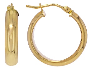 14k Yellow Gold Ponte Vecchio 3/4" Hoop Earrings