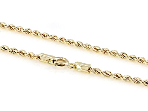 14k Yellow Gold 2.3mm Raffinato Rope 14" Necklace