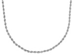 14k White Gold 2.3mm Raffinato Rope 18" Necklace