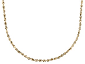 14k Yellow Gold 2.3mm Raffinato Rope 18" Necklace