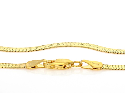Stefano Oro 14k Yellow Gold 3.25mm Herringbone Necklace