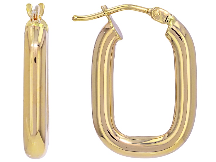 14k Yellow Gold 19mm Unico Pisa Hoop Earrings - SFO034A | JTV