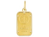 24k Yellow Gold Classic 1g Ingot with 14k Yellow Gold Frame Pendant