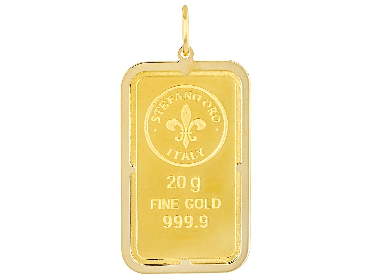 24k Yellow Gold Classic 20g Ingot with 14k Yellow Gold Frame