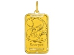 24k Yellow Gold 2g Aries Ingot with 14k Yellow Gold Frame
