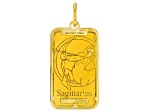 24k Yellow Gold 2g Aries Ingot with 14k Yellow Gold Frame